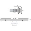 Linen Avenue Glass Square Single and Double Window Curtain Rod Set - 2 of 4
