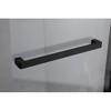 Semi-Frameless Double Sliding Shower Glass Door, 60‘ W x 76’ H, 3/8’ (10 mm) Matte Black Finish - 3 of 4