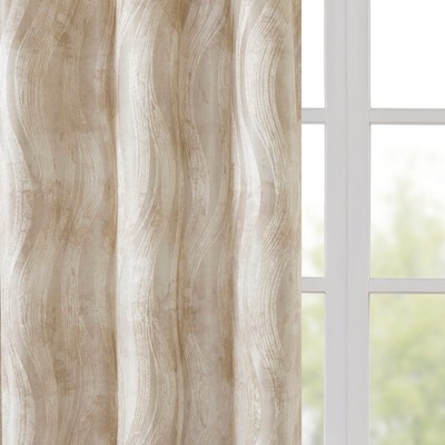 Ivory Ground Length Blackout Grommet Top Drapes