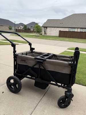 Jeep Wrangler Mojave All-Terrain 2- Seater + Stroller Wagon with Built-In  Standing Board by Delta Children - Tan/Black : Target