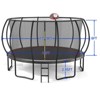 VisioGear Trampolines, Trampoline with Safety Enclosure Net, Trampoline with Basketball Hoop, Black, 192"*192"*108" - 2 of 4