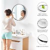 Round Wall Mirror for Bathroom Over Sink, Vanity and Entryway Decor - 3 of 4