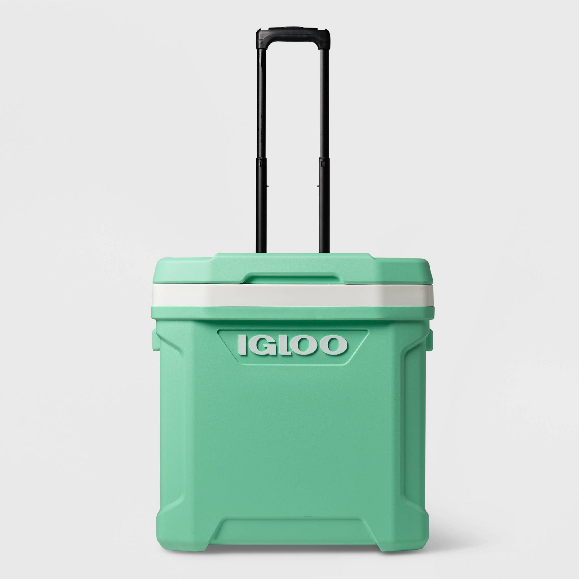 Igloo Latitude 60qt Rolling Cooler - Mint: Hard-Sided with Cup Holder & Drain Plug