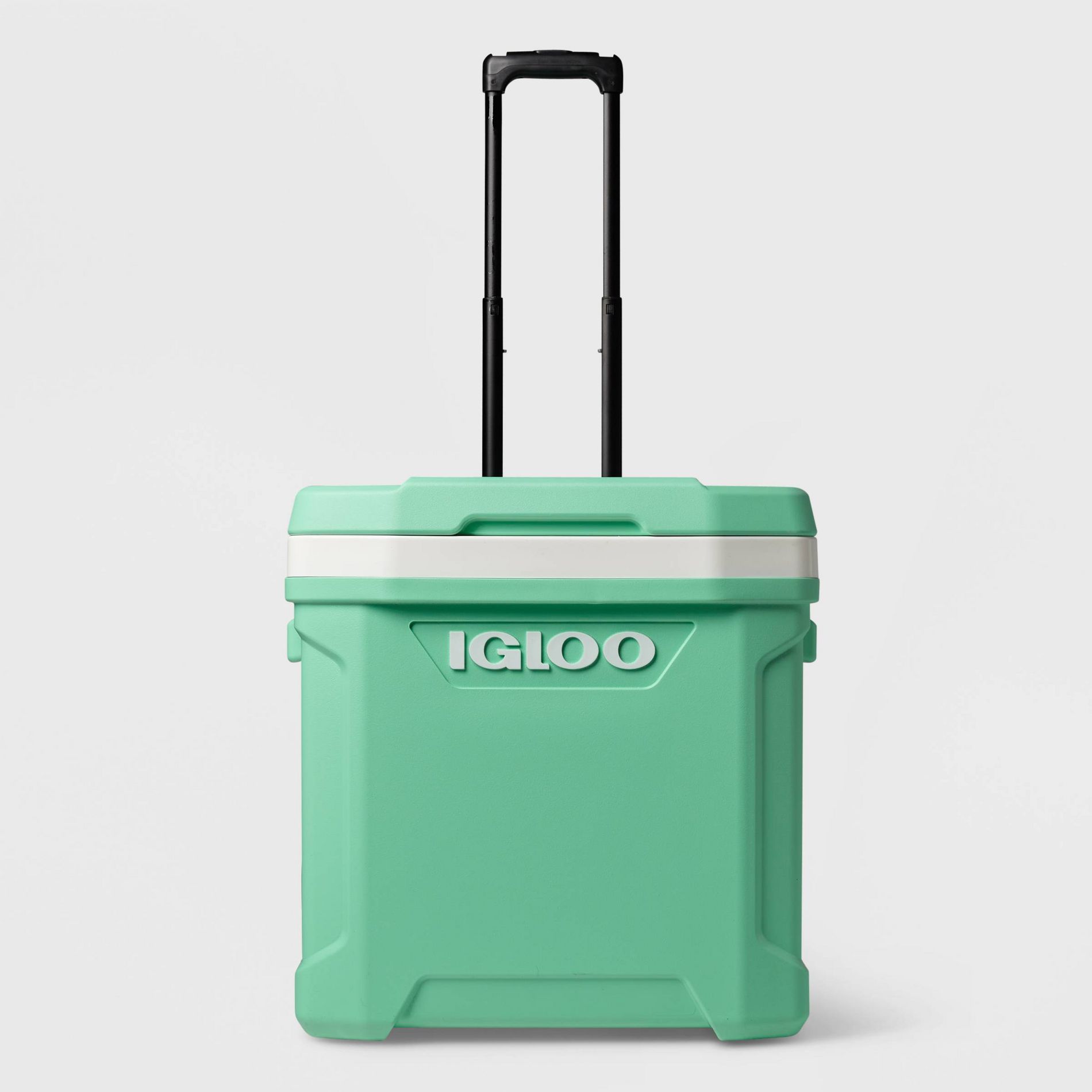 Igloo Latitude 60qt Rolling Cooler - Mint: Hard-Sided with Cup Holder & Drain Plug