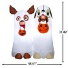 Gemmy Airblown Inflatable Ghost Dog Duo Scene, 5 ft Tall, Multicolored - 3 of 4