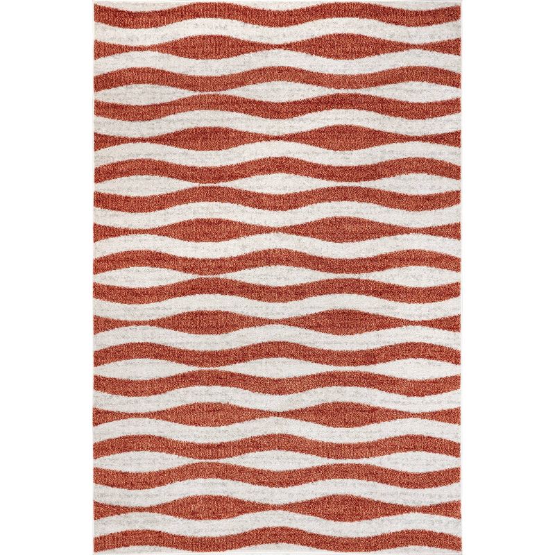 nuLOOM Tristan Contemporary Waves Area Rug Pink, 1 of 10