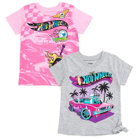 Hot Wheels Girls 2 Pack T-Shirts Little Kid to Big - image 1 of 4