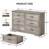 6 Drawer Dresser, Modern Wood Storage Chest Organizer for Clothes, Bedroom, Kids Room, or Living Room - 2 of 4
