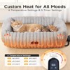 GOTGELIF Heated Cat Bed - 22" Or 28" Soft Plush Cushion Warming Bed with 6 Temperature Levels & Timer - 4 of 4