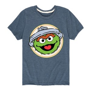 Boys' - Sesame Street - Oscar Badge Short Sleeve Graphic T-Shirt - 1 of 4