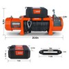 HANPURE ZESUPER 13000 lb 12V Electric Winch IP67 Waterproof Synthetic Rope for Jeep/Truck/SUV with Wireless & Corded Control - 4 of 4