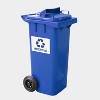 Avery Recycle Stickers, Blue Recycle Signs for Bins, Containers, Trash Cans and Walls, Waterproof, UV Resistant, Preprinted, 8-1/2" x 11", 2 Total - 3 of 4