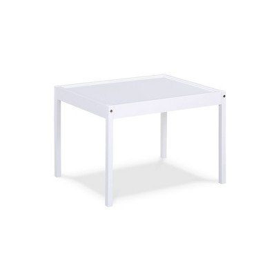 White Solid Wood Kids Table and Chair Set