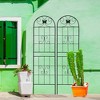 Maggift Patio Decorative Screens, Elegant Vine Pattern Yard Fencing, Pet-Safe Decorative Fence for Yard, Patio, Black, 19.7"*19.7"*71" - 2 of 4