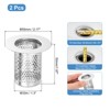 Unique Bargains Stainless Steel Anti-Odo Bathroom Hair Catcher Floor Drain Strainer - 2 of 4
