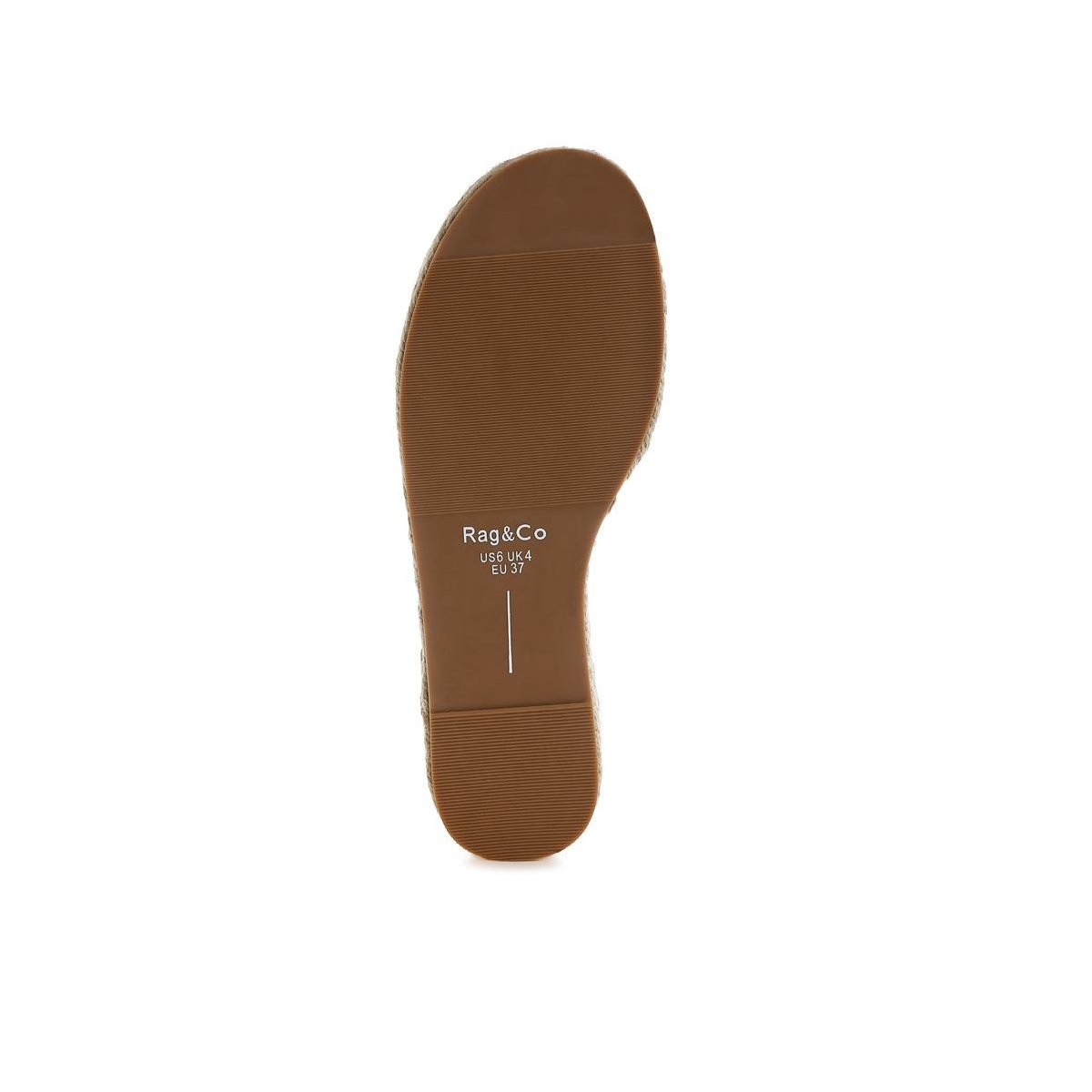 Обувь Rag & Co Womens Huntra Real Soft Leather Espadrille Flatforms 8 — фото 5
