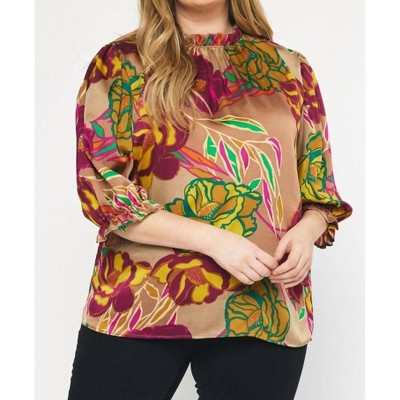Women's Floral Print Top - entro