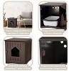 LunaLulinlk brown Small Cat Litter Box Enclosure Hidden Litter Indoor Cat Furniture Pet Home Side Table - 4 of 4