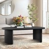 51" Oval Coffee Table,Modern Design Coffee Table For Living Room-Tanpinhause - 3 of 4