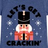 Girls' - Instant Message - Lets Get Crackin Nut Cracker Christmas Fitted Short Sleeve Graphic T-Shirt - 2 of 4