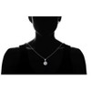 Sterling Silver Preciosa Crystal Halo Flower Pendant Necklace - 3 of 4
