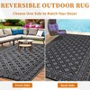 WhizMax Outdoor Rug Waterproof Reversible Mat Patio Area Rug Outside Indoor Outdoor Area Rug Camping RV Plastic Straw Rug Moroccan Rug for Backyard - 2 of 4