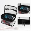 Unique Bargains Double Layer Makeup Bag Cosmetic Travel Bag Case Make Up Organizer Bag Clear Bags for Women 1pcs - 2 of 4