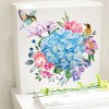 Floral Toilet Stickers PVC Flower Murals Lightweight Waterproof Self-adhesive Paintings For Bathroom Decoration - 2 of 4
