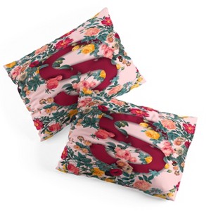 Deny Designs Standard Burcu Korkmazyurek Summer Botanical Monogram Pillow Shams - 1 of 3