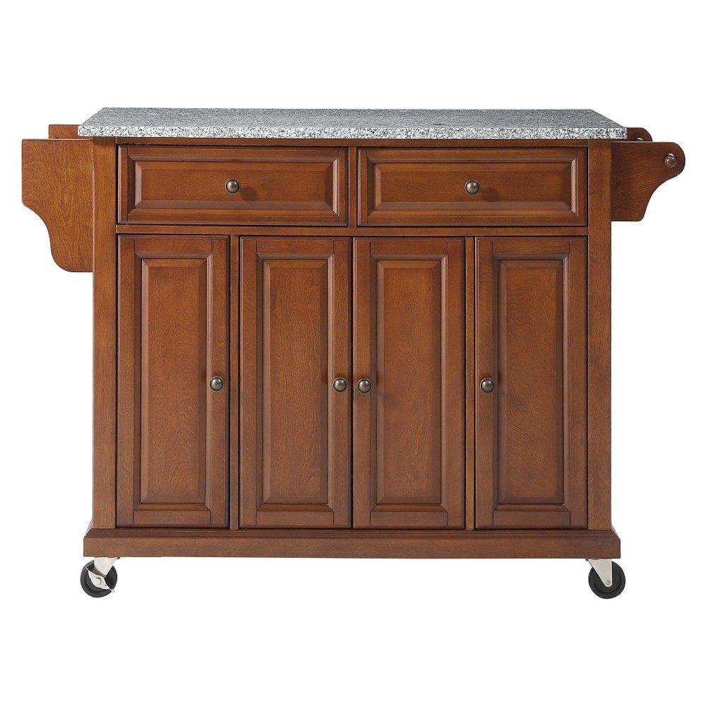 Photos - Other Furniture Crosley Solid Granite Top Kitchen Cart/Island - Classic Cherry  