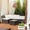 Novogratz x Globe Salvador 1-Light Plastic Rattan Shade Outdoor Plug-In Pendant - Globe Electric: ETL Listed, Metal Body, No Switch - 3 of 4
