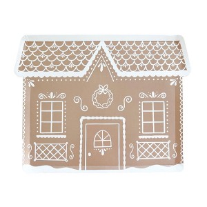 Daydream Society - Mini Gingerbread House Plates - Pack of 8 Paper Plates - 1 of 3