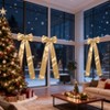 23"x63" Christmas Tree Topper Bow Large Red Ribbon Bow for Xmas Tree Decor Staircase Outdoor Home Front Door Holiday Party & Wedding Decorations -1pc - 4 of 4
