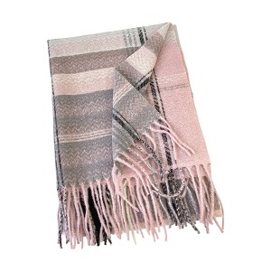 Anna-Kaci Plaid Pattern Soft Woven Winter Scarf with Cozy Texture 71×24.8 Inches - 1 of 4
