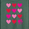 Women's - Barbie - Heart Grid Lightweight French Terry Wide Neck Long Sleeve Graphic Shirt - 2 of 4