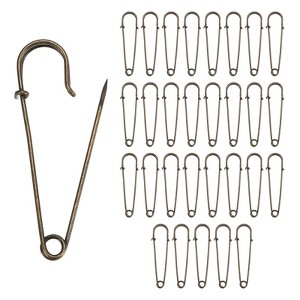Unique Bargains Durable Sewing Upholstery Spring Lock Blanket Bulk Large Safety Pins 30 Pcs - 1 of 4