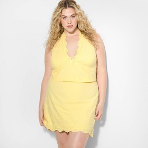 Women's Eyelet Mini A-Line Skirt - Wild Fable™ - 1 of 3