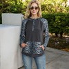 Anna-Kaci Women's Leopard Contrast Relaxed Fit Hoodie with Kangaroo Pocket - 3 of 4