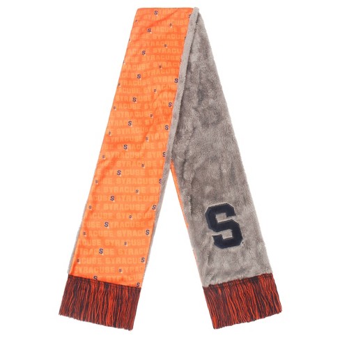 Printed scarf with orange stripe - PULL&BEAR
