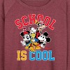 Women's - Disney - School Is Cool Lightweight French Terry Wide Neck Long Sleeve Shirt - 2 of 4