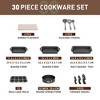 Captiva Designs 30 Pieces Nonstick Granite Cookware and Bakeware Set with Heat-Resistant Bakelite Handle - 3 of 4