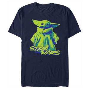 Men's Star Wars: The Mandalorian Grogu Green Logo T-Shirt - 1 of 4