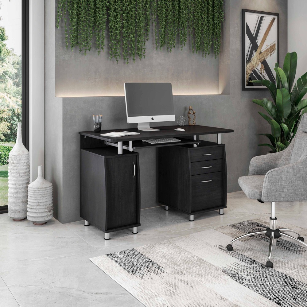 Photos - Office Desk Complete Workstation Computer Desk with Storage Espresso- Techni Mobili