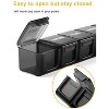 BUG HULL Weekly Pill Organizer, Travel Pill Organizers, 7 Day Pill Box, Medicine Pill Case for Vitamins, Supplements, 2 Packs (Black+White) - 4 of 4