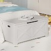 S/L Storage Chest, Wooden Storage Bench with 2 Safety Hinges, Easy Assembly, Modern Style Large Toy Chest for Entryway, Living Room, Bedroom - 2 of 4