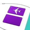 Unique Bargains Plane Print Reinforced aluminum alloy Luggage Tags - 2 of 4