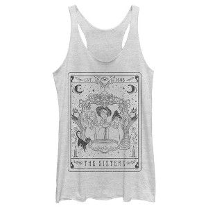 Women's Disney Hocus Pocus Sanderson Sister Tarot Card Racerback Tank Top - 1 of 4