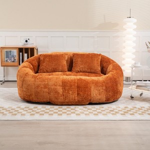 TUYOHW High Back Bean Bag Sofa,59 Inch 2-Seater Lounger with Memory Foam Fill,Comfy Couch for Living Room Bedroom - 1 of 4