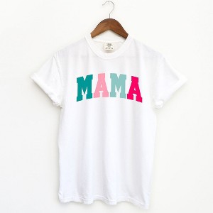 Simply Sage Market Women's Bright Mama Block Short Sleeve Garment Dyed Tee - 1 of 2
