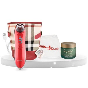 LINSAY Microdermabrasion and Pore Cleaner Device Bundle with Le preel Paris Organic Night Time Cream, USB Cable, Headband and Cosmetic Bag - 1 of 4